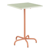 Schaffner Säntis Table haute rabattable 70x70cm h:110cm – Vert Pastel 64 / Terracotta 84