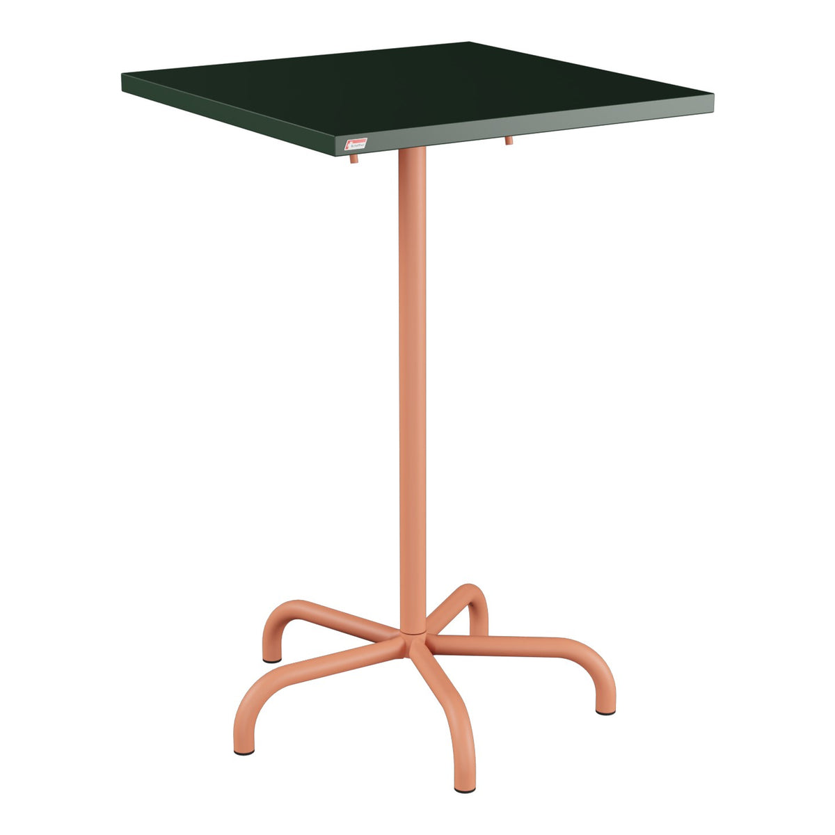 Schaffner Säntis Table haute rabattable 70x70cm h:110cm – Vert Sapin 66 / Terracotta 84