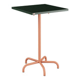 Schaffner Säntis Table haute rabattable 70x70cm h:110cm – Vert Sapin 66 / Terracotta 84