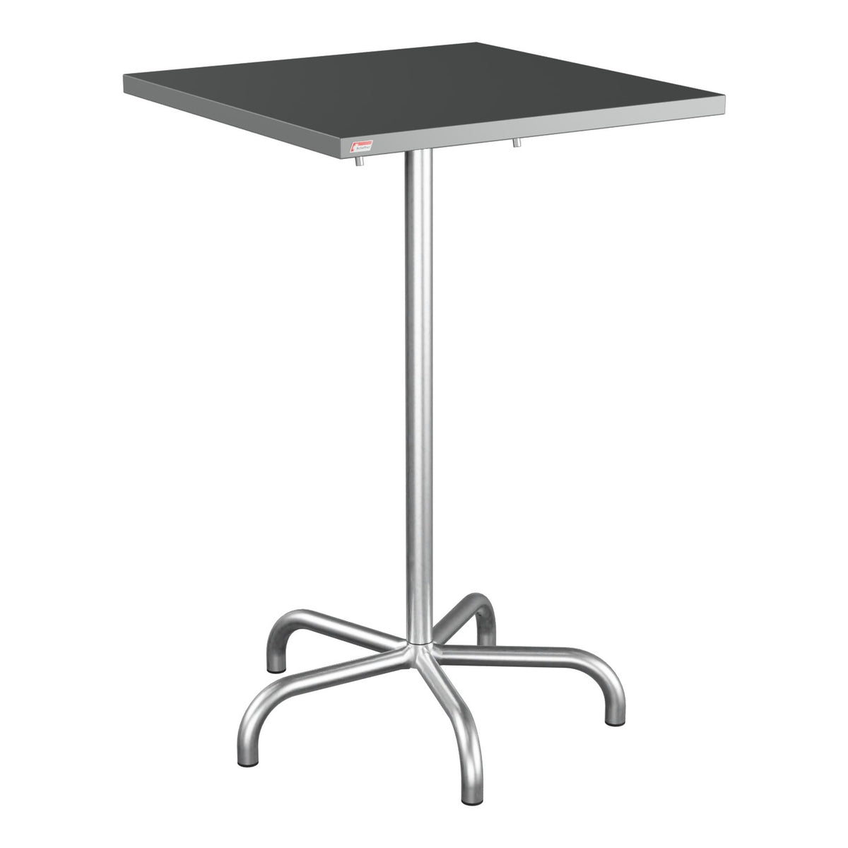 Schaffner Säntis Table haute rabattable 70x70cm h:110cm – Graphite 73 / Galvanisé à chaud 02
