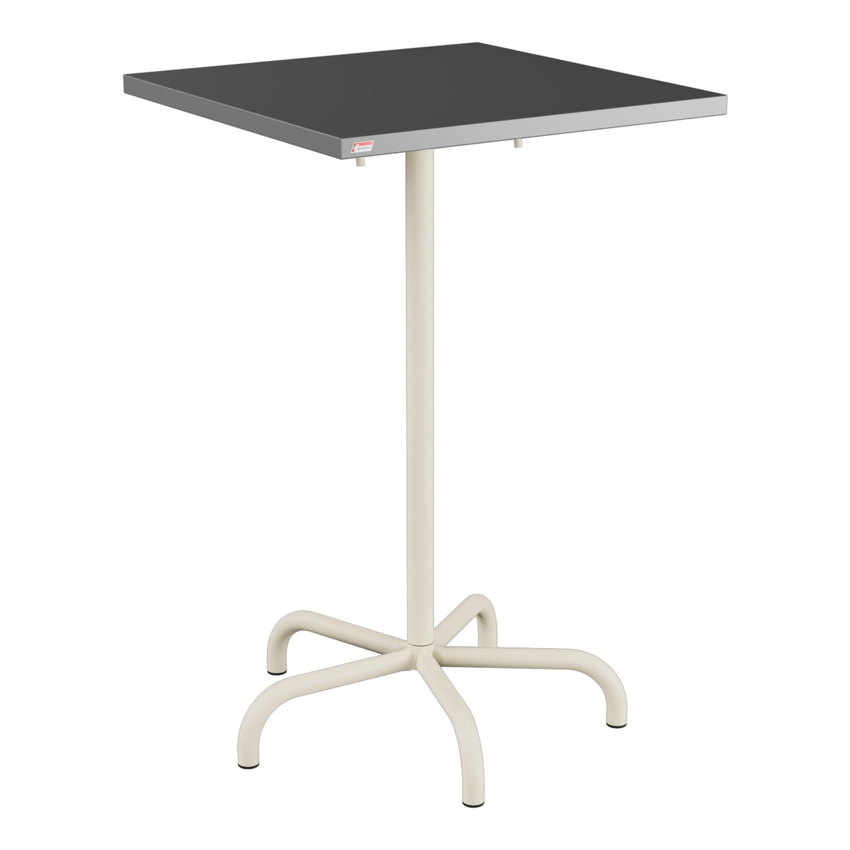 Schaffner Säntis Table haute rabattable 70x70cm h:110cm – Graphite 73 / Sable Pastel 15