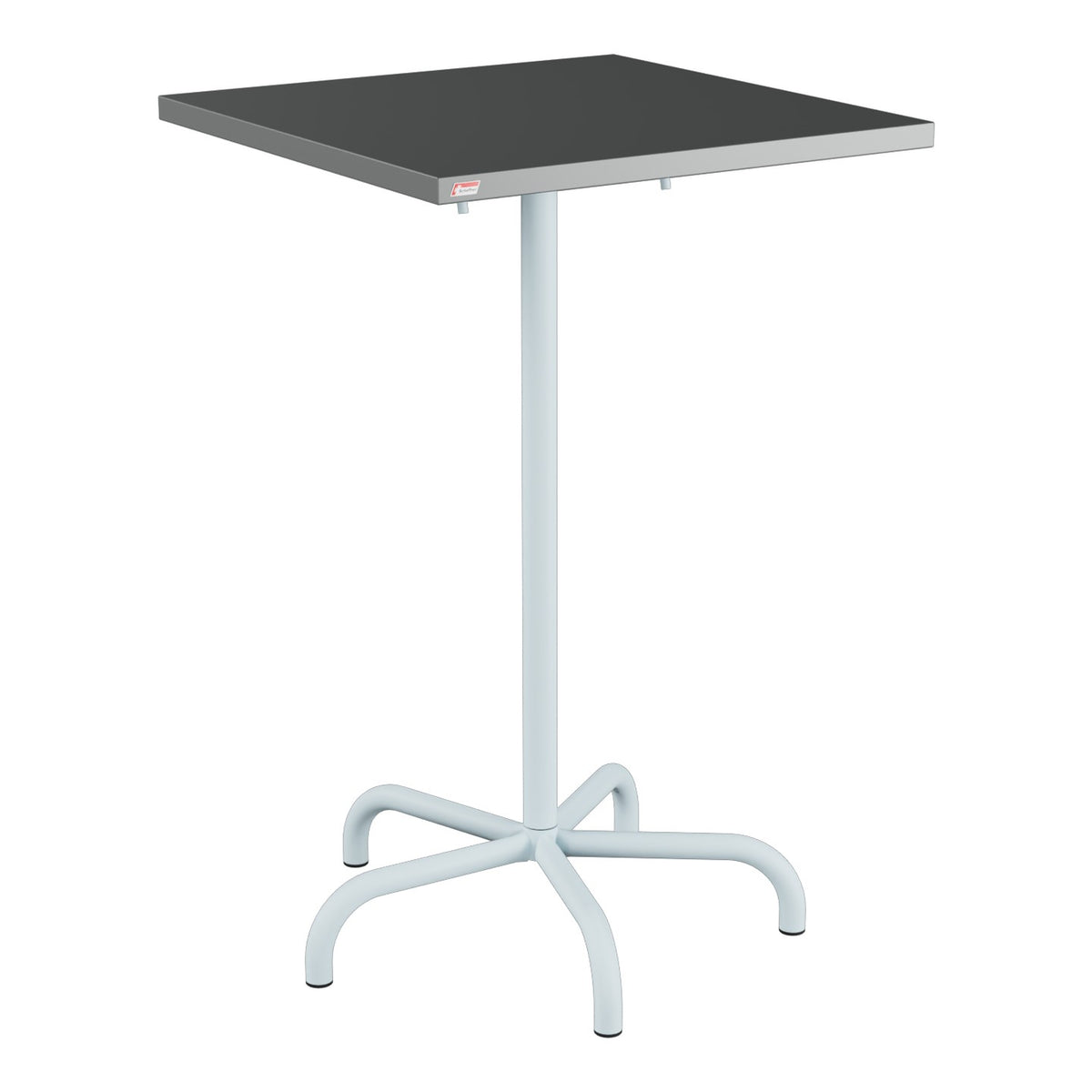 Schaffner Säntis Table haute rabattable 70x70cm h:110cm – Graphite 73 / Bleu Pastel 51