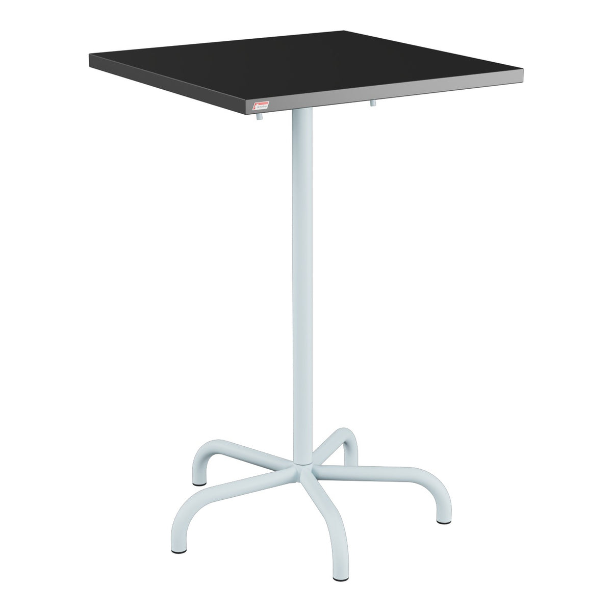 Schaffner Säntis Table haute rabattable 70x70cm h:110cm – Anthracite 77 / Bleu Pastel 51