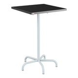 Schaffner Säntis Table haute rabattable 70x70cm h:110cm – Anthracite 77 / Bleu Pastel 51