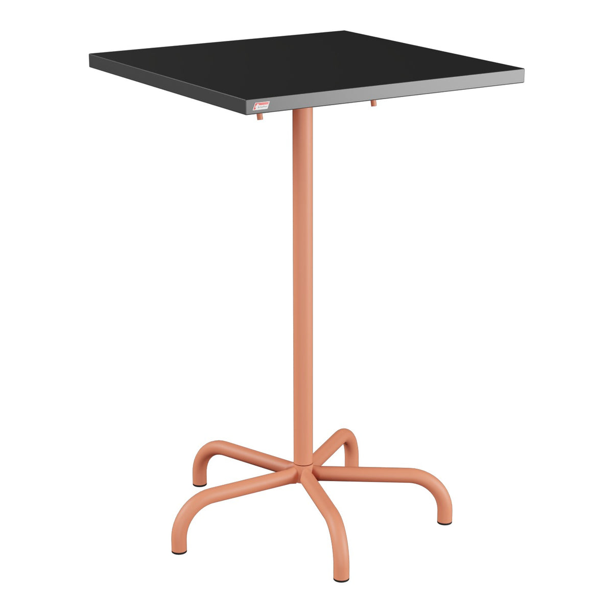 Schaffner Säntis Table haute rabattable 70x70cm h:110cm – Anthracite 77 / Terracotta 84