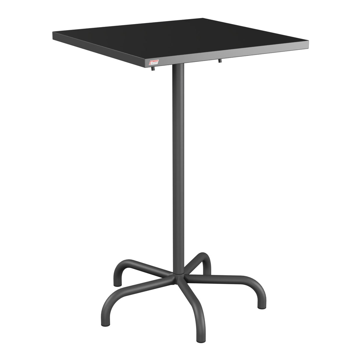Schaffner Säntis Table haute rabattable 70x70cm h:110cm – Anthracite 77 / Noir 91