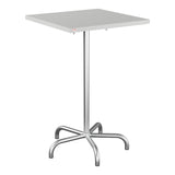 Schaffner Säntis Table haute rabattable 70x70cm h:110cm – Gris Argent 78 / Galvanisé à chaud 02