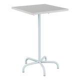 Schaffner Säntis Table haute rabattable 70x70cm h:110cm – Gris Argent 78 / Bleu Pastel 51