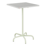 Schaffner Säntis Table haute rabattable 70x70cm h:110cm – Gris Argent 78 / Vert Pastel 64