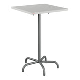 Schaffner Säntis Table haute rabattable 70x70cm h:110cm – Gris Argent 78 / Graphite 73