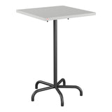 Schaffner Säntis Table haute rabattable 70x70cm h:110cm – Gris Argent 78 / Anthracite 77