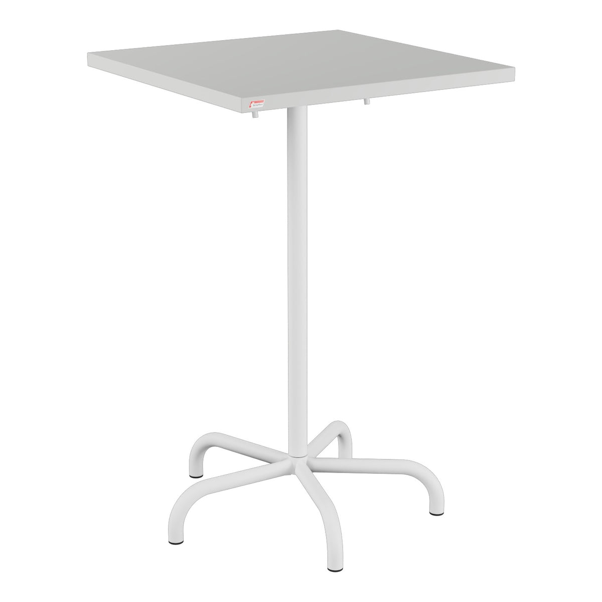 Schaffner Säntis Table haute rabattable 70x70cm h:110cm – Gris Argent 78 / Blanc 90