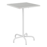 Schaffner Säntis Table haute rabattable 70x70cm h:110cm – Gris Argent 78 / Blanc 90