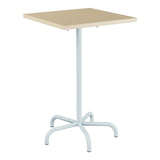 Schaffner Säntis Table haute rabattable 70x70cm h:110cm – Marron Pastel 83 / Bleu Pastel 51