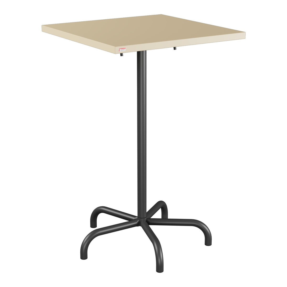 Schaffner Säntis Table haute rabattable 70x70cm h:110cm – Marron Pastel 83 / Anthracite 77