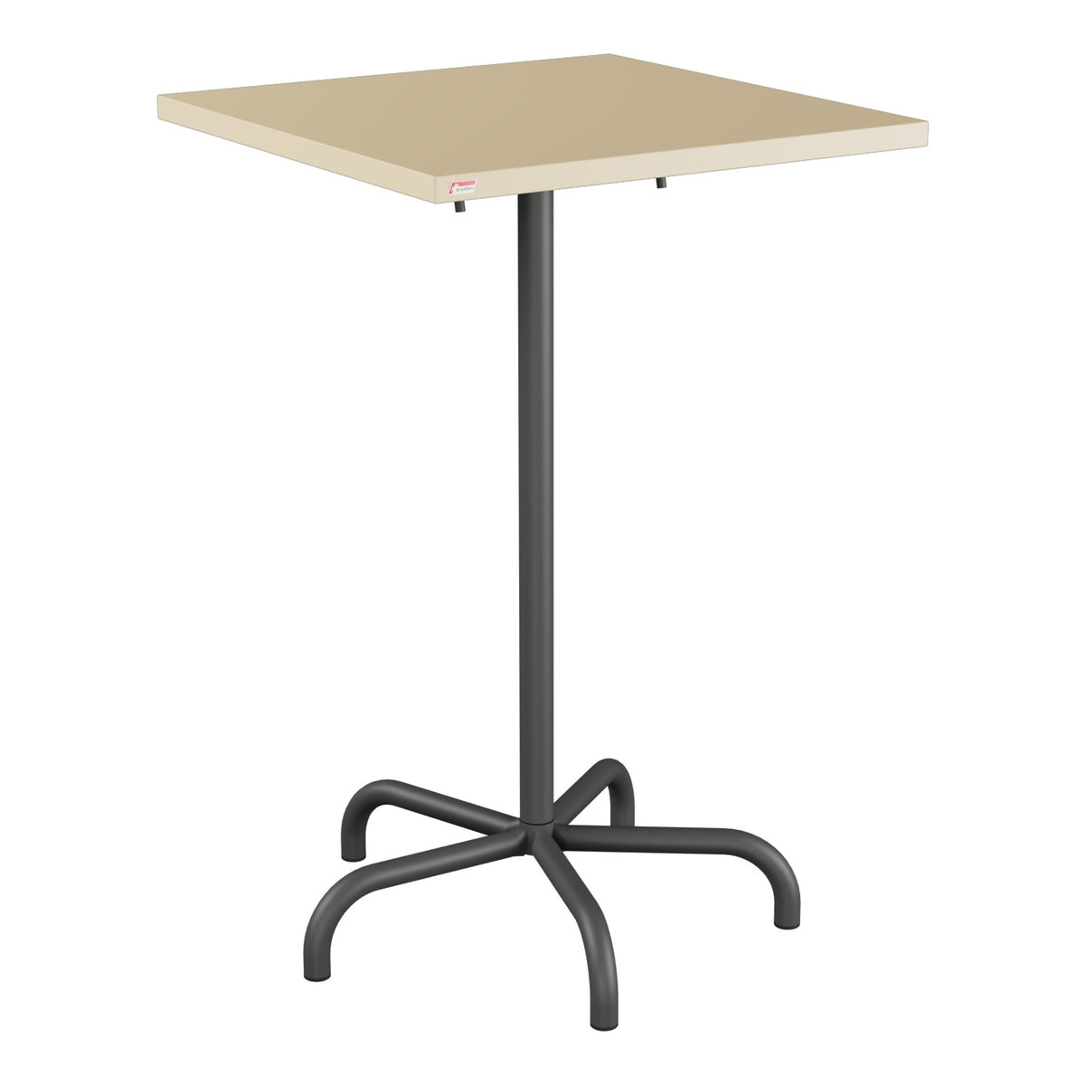 Schaffner Säntis Table haute rabattable 70x70cm h:110cm – Marron Pastel 83 / Noir 91