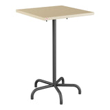 Schaffner Säntis Table haute rabattable 70x70cm h:110cm – Marron Pastel 83 / Noir 91