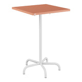 Schaffner Säntis Table haute rabattable 70x70cm h:110cm – Terracotta 84 / Blanc 90