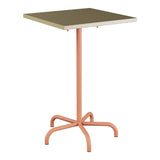 Schaffner Säntis Table haute rabattable 70x70cm h:110cm – Champagne 85 / Terracotta 84