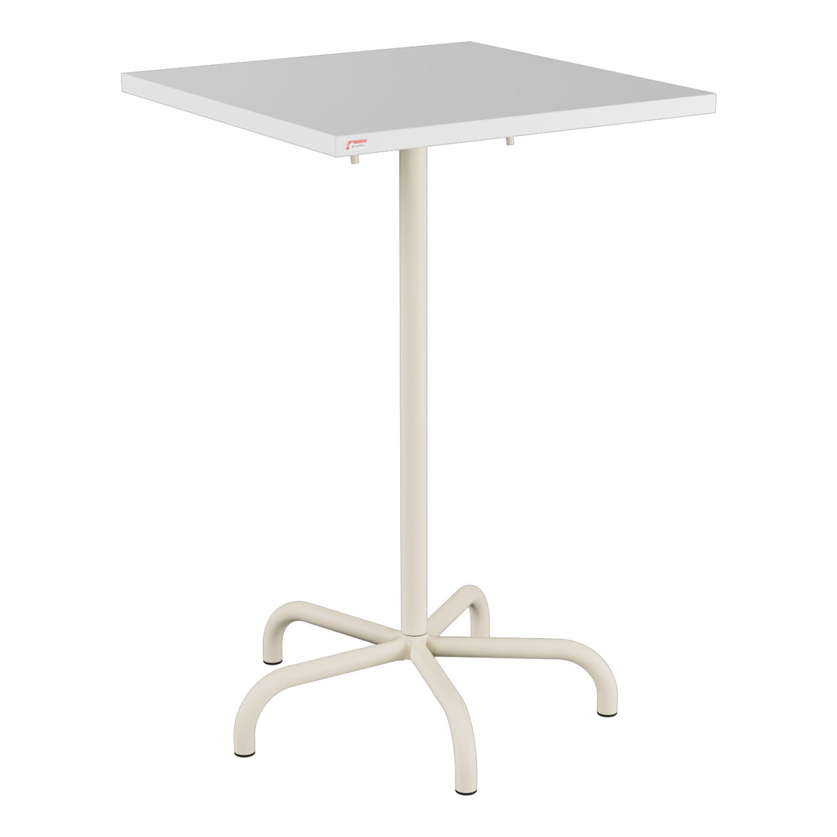 Schaffner Säntis Table haute rabattable 70x70cm h:110cm – Blanc 90 / Sable Pastel 15