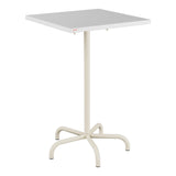 Schaffner Säntis Table haute rabattable 70x70cm h:110cm – Blanc 90 / Sable Pastel 15