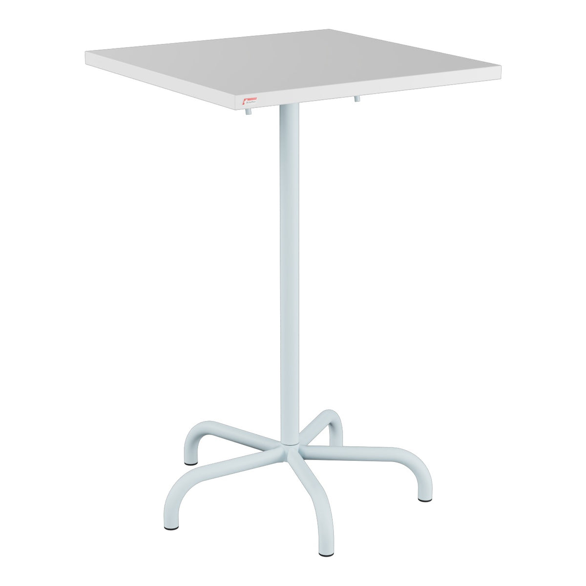 Schaffner Säntis Table haute rabattable 70x70cm h:110cm – Blanc 90 / Bleu Pastel 51