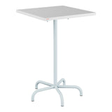 Schaffner Säntis Table haute rabattable 70x70cm h:110cm – Blanc 90 / Bleu Pastel 51