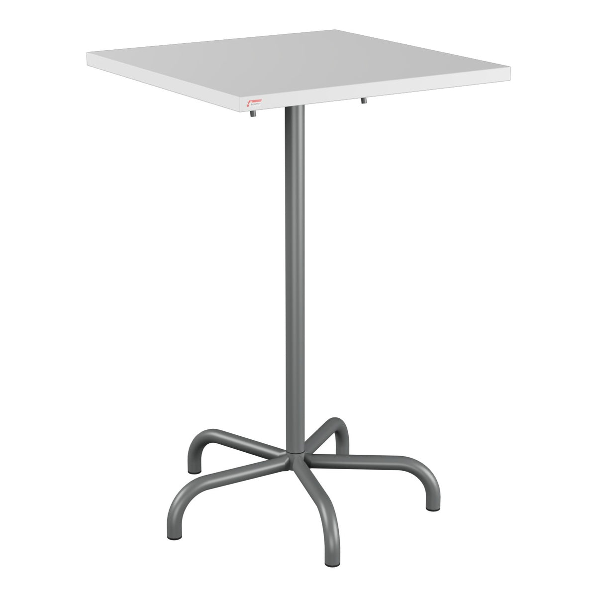 Schaffner Säntis Table haute rabattable 70x70cm h:110cm – Blanc 90 / Graphite 73