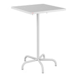 Schaffner Säntis Table haute rabattable 70x70cm h:110cm – Blanc 90 / Gris Argent 78