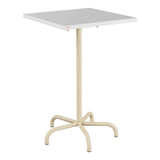 Schaffner Säntis Table haute rabattable 70x70cm h:110cm – Blanc 90 / Marron Pastel 83
