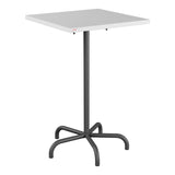 Schaffner Säntis Table haute rabattable 70x70cm h:110cm – Blanc 90 / Noir 91