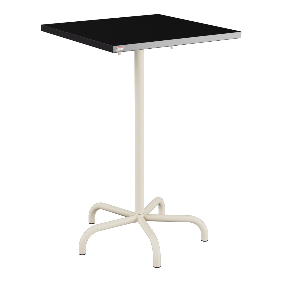 Schaffner Säntis Table haute rabattable 70x70cm h:110cm – Noir 91 / Sable Pastel 15