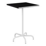 Schaffner Säntis Table haute rabattable 70x70cm h:110cm – Noir 91 / Blanc 90