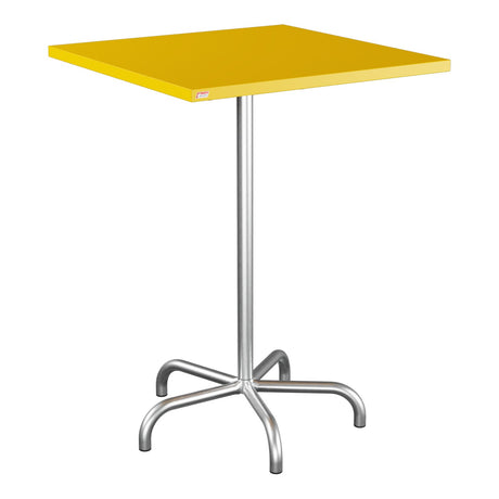 Schaffner Säntis Table haute rabattable 80x80cm h:110cm – Jaune 11 / Galvanisé à chaud 02