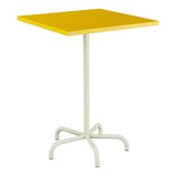 Schaffner Säntis Table haute rabattable 80x80cm h:110cm – Jaune 11 / Vert Pastel 64