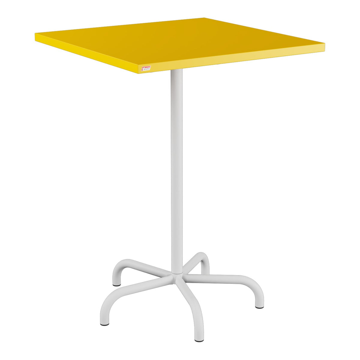 Schaffner Säntis Table haute rabattable 80x80cm h:110cm – Jaune 11 / Gris Argent 78