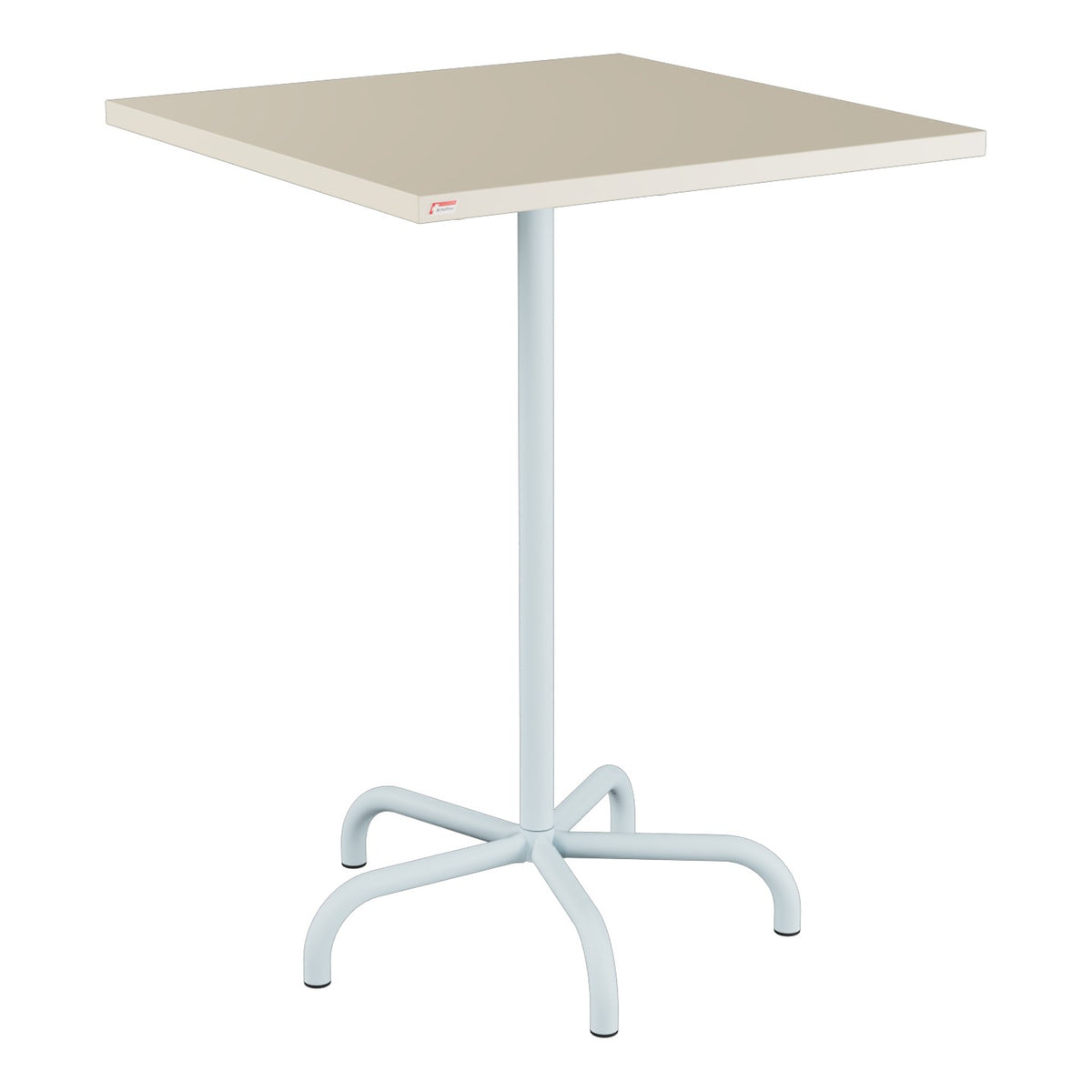 Schaffner Säntis Table haute rabattable 80x80cm h:110cm – Sable Pastel 15 / Bleu Pastel 51