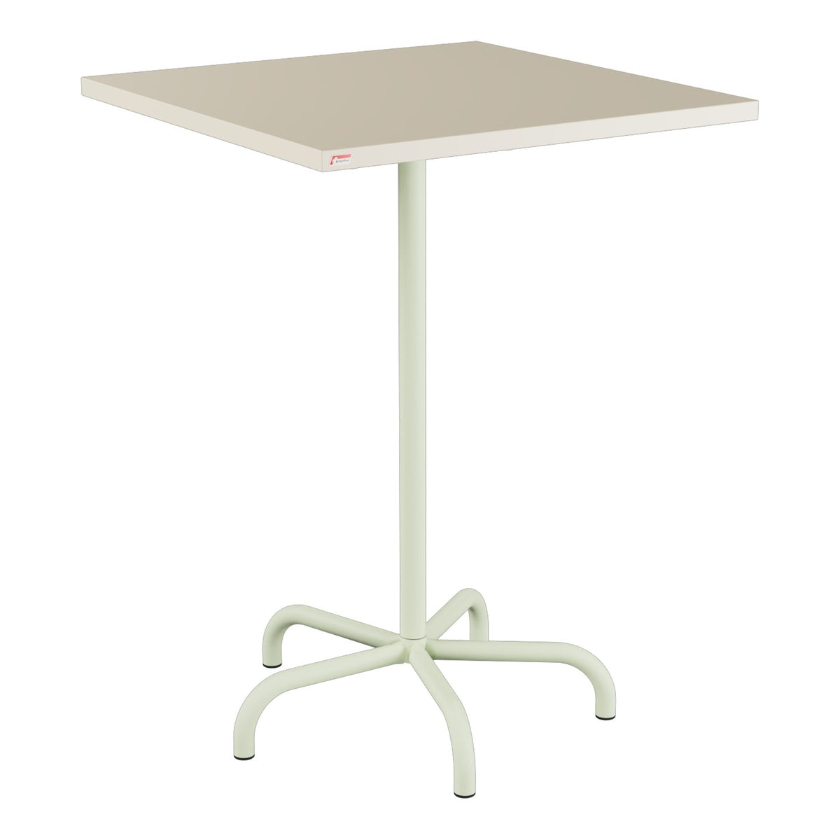Schaffner Säntis Table haute rabattable 80x80cm h:110cm – Sable Pastel 15 / Vert Pastel 64