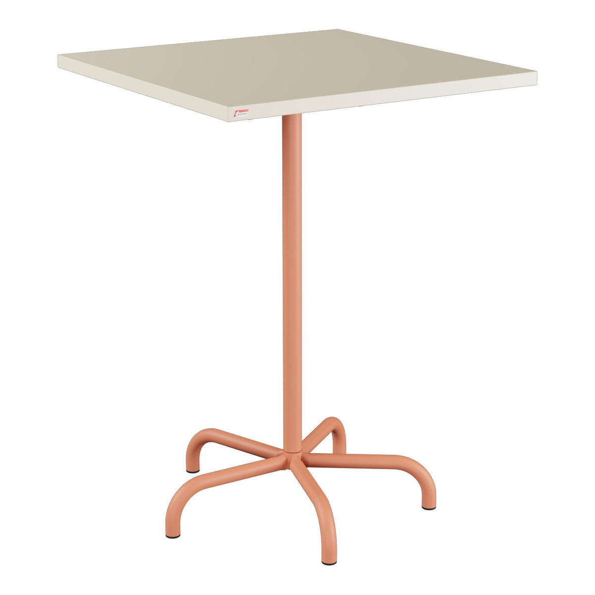 Schaffner Säntis Table haute rabattable 80x80cm h:110cm – Sable Pastel 15 / Terracotta 84