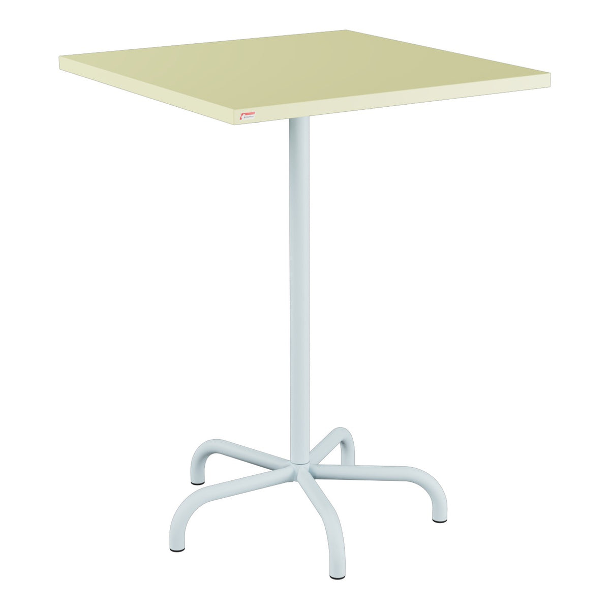 Schaffner Säntis Table haute rabattable 80x80cm h:110cm – Jaune Buis 18 / Bleu Pastel 51