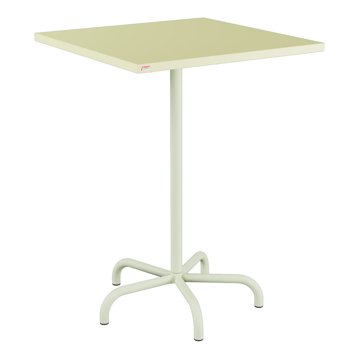 Schaffner Säntis Table haute rabattable 80x80cm h:110cm – Jaune Buis 18 / Vert Pastel 64