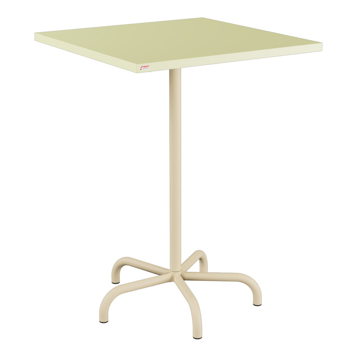 Schaffner Säntis Table haute rabattable 80x80cm h:110cm – Jaune Buis 18 / Marron Pastel 83