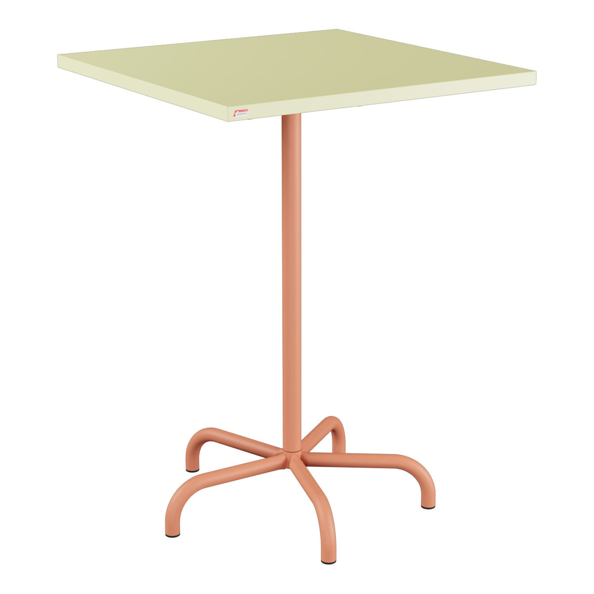 Schaffner Säntis Table haute rabattable 80x80cm h:110cm – Jaune Buis 18 / Terracotta 84