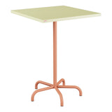 Schaffner Säntis Table haute rabattable 80x80cm h:110cm – Jaune Buis 18 / Terracotta 84