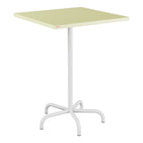 Schaffner Säntis Table haute rabattable 80x80cm h:110cm – Jaune Buis 18 / Blanc 90