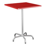 Schaffner Säntis Table haute rabattable 80x80cm h:110cm – Rouge 30 / Galvanisé à chaud 02