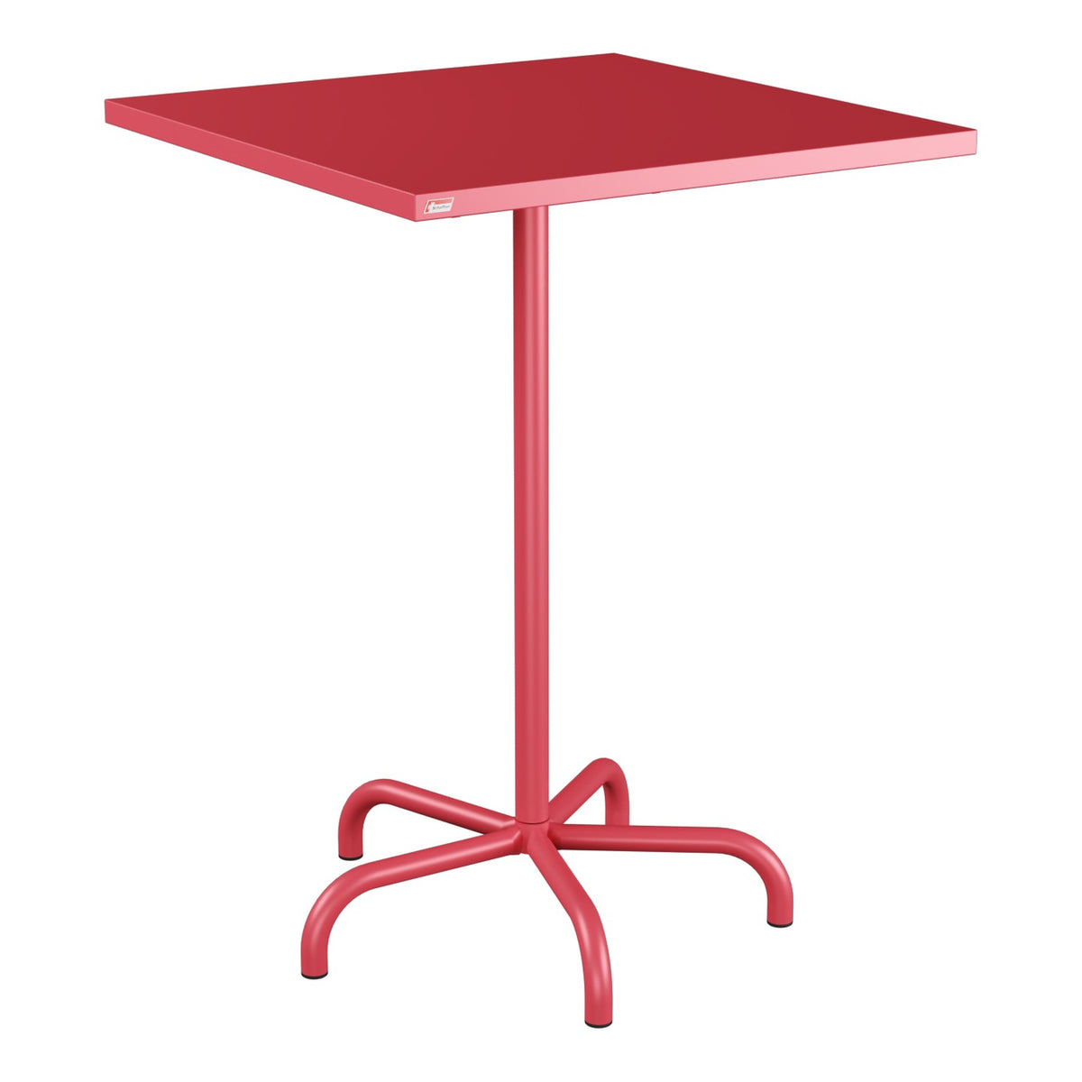 Schaffner Säntis Table haute rabattable 80x80cm h:110cm – Rouge Érable 33 / Rouge Érable 33