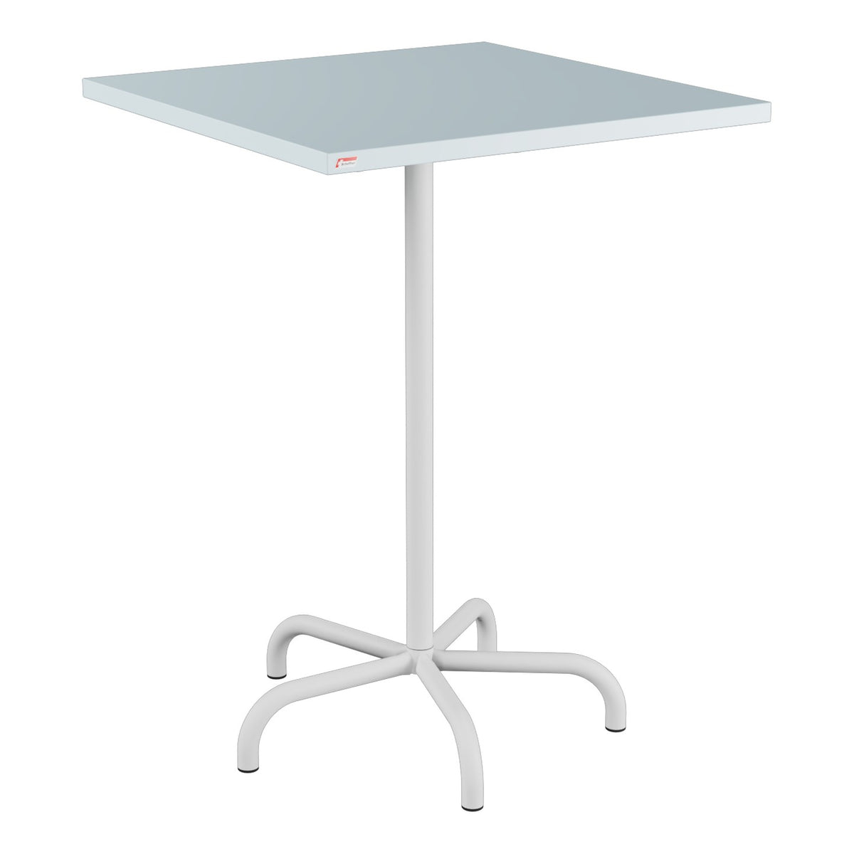 Schaffner Säntis Table haute rabattable 80x80cm h:110cm – Bleu Pastel 51 / Gris Argent 78