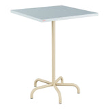 Schaffner Säntis Table haute rabattable 80x80cm h:110cm – Bleu Pastel 51 / Marron Pastel 83