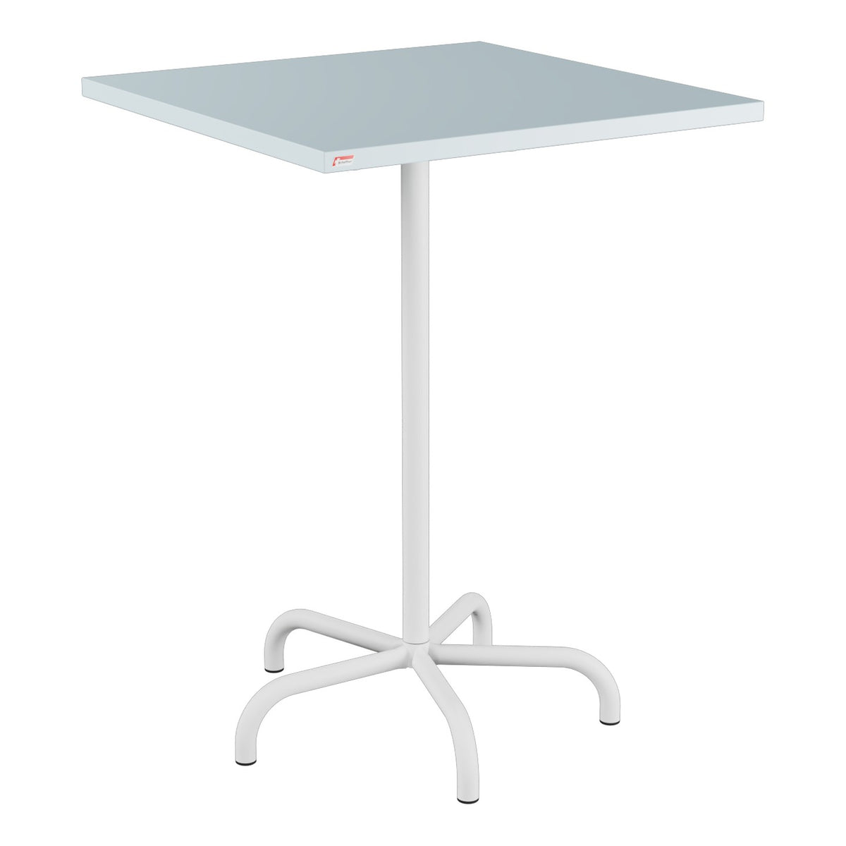 Schaffner Säntis Table haute rabattable 80x80cm h:110cm – Bleu Pastel 51 / Blanc 90